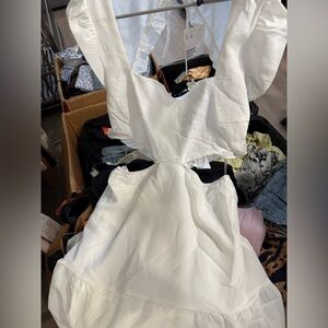 H&M White Mini Dress